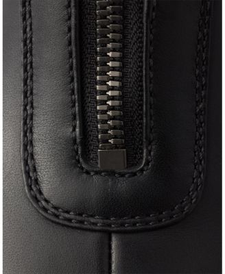  Women's Leather Zipper Booties