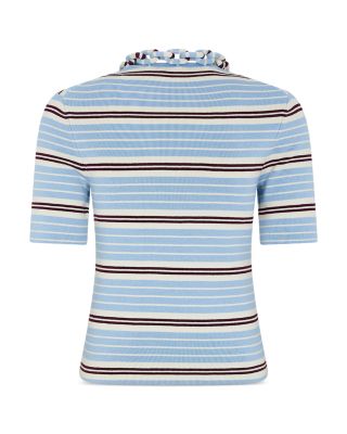 Chain Neck Striped Sweater