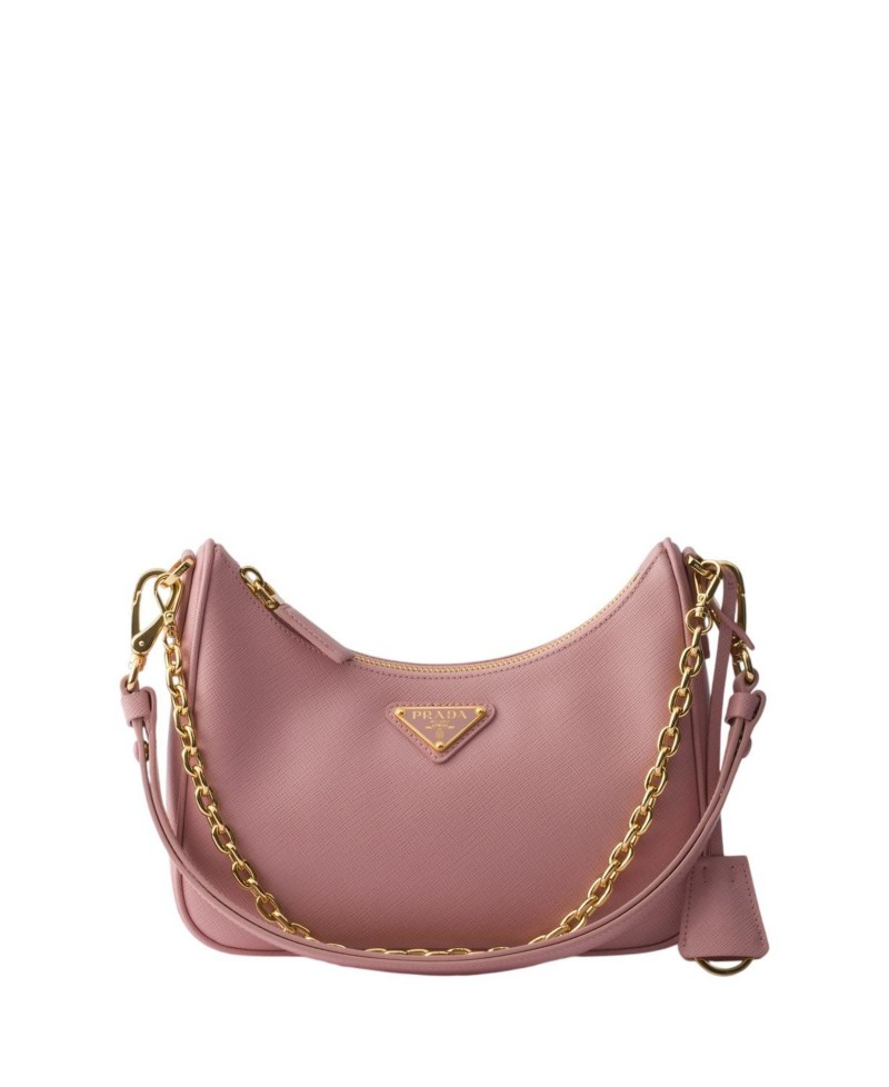Prada Re-Edition Mini Saffiano Leather Bag in Light Pink