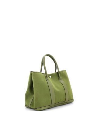 36 Garden Party Tote Toile and Leather