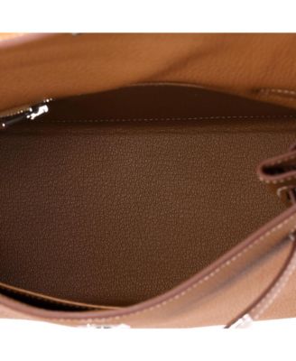 Kelly 25 Handbag Brown Togo with Palladium Hardware