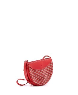 Hirondelle Shoulder Bag Coated Canvas and Leather