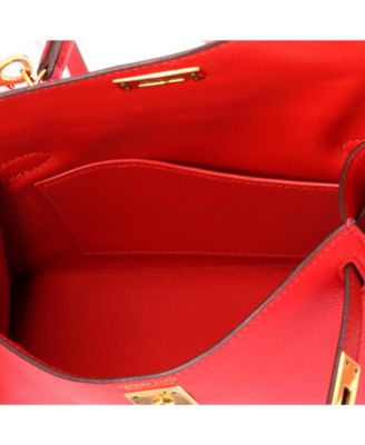 Kelly 20 Handbag Red Epsom with Gold Hardware