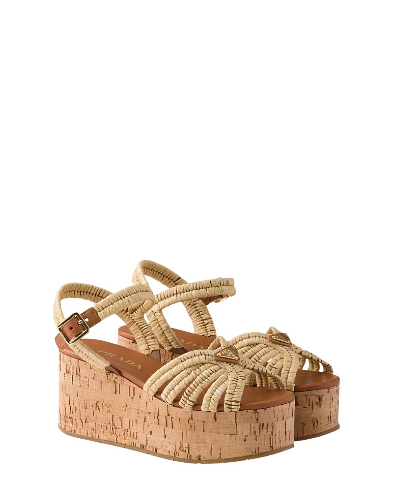 Prada Women's Crochet Platform Sandals