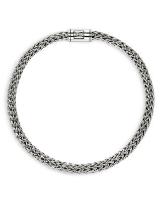 \Sterling Silver Icon Woven Chain Link Bracelet, 5mm
