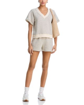 Briggs French Terry Striped Short Sleeve Sweatshirt