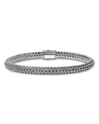 14K Yellow Gold & Sterling Silver Icon Woven Link Chain Bracelet, 5mm