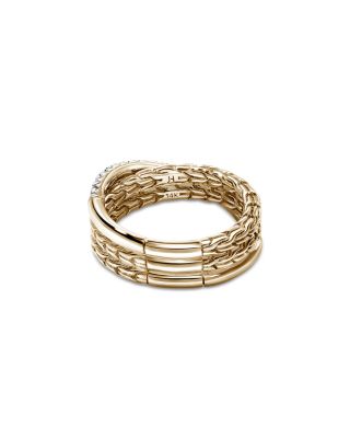 14K Yellow Gold JH Essential Diamond Crossover Ring