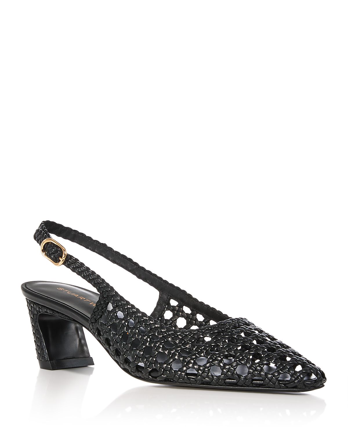 Stuart Weitzman Women's Stassi 50 Woven Slingback Pumps
