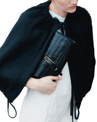 Leather Belted Clutch