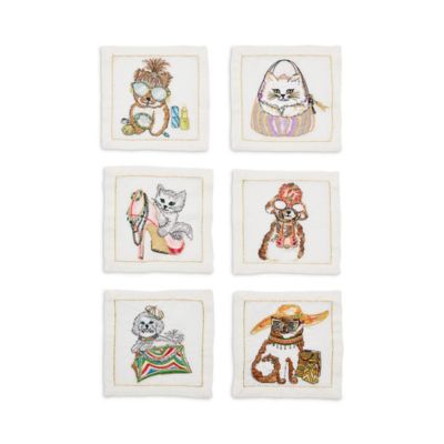 Diva Pets Cocktail Napkins, Set of 6