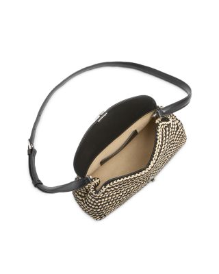 T-Lock Woven Leather Convertible Clutch