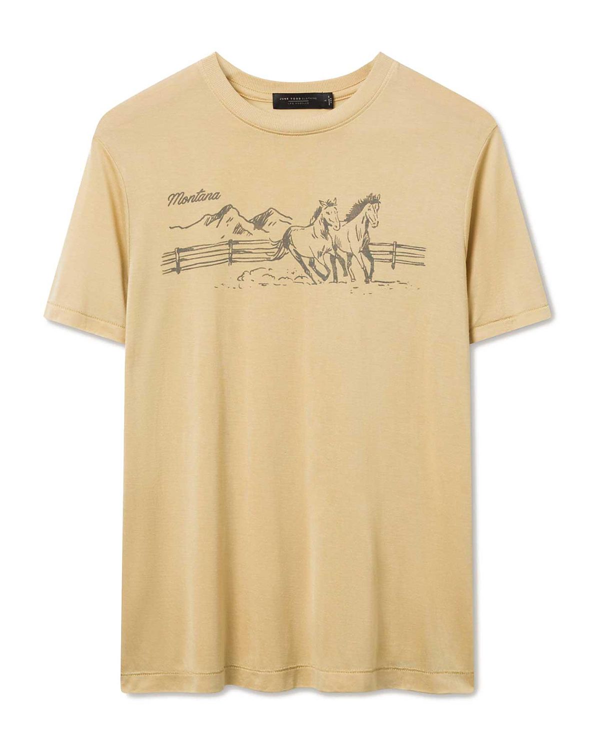 Junk Food Clothing Women's Montana Horses Vintage Tissue Tee