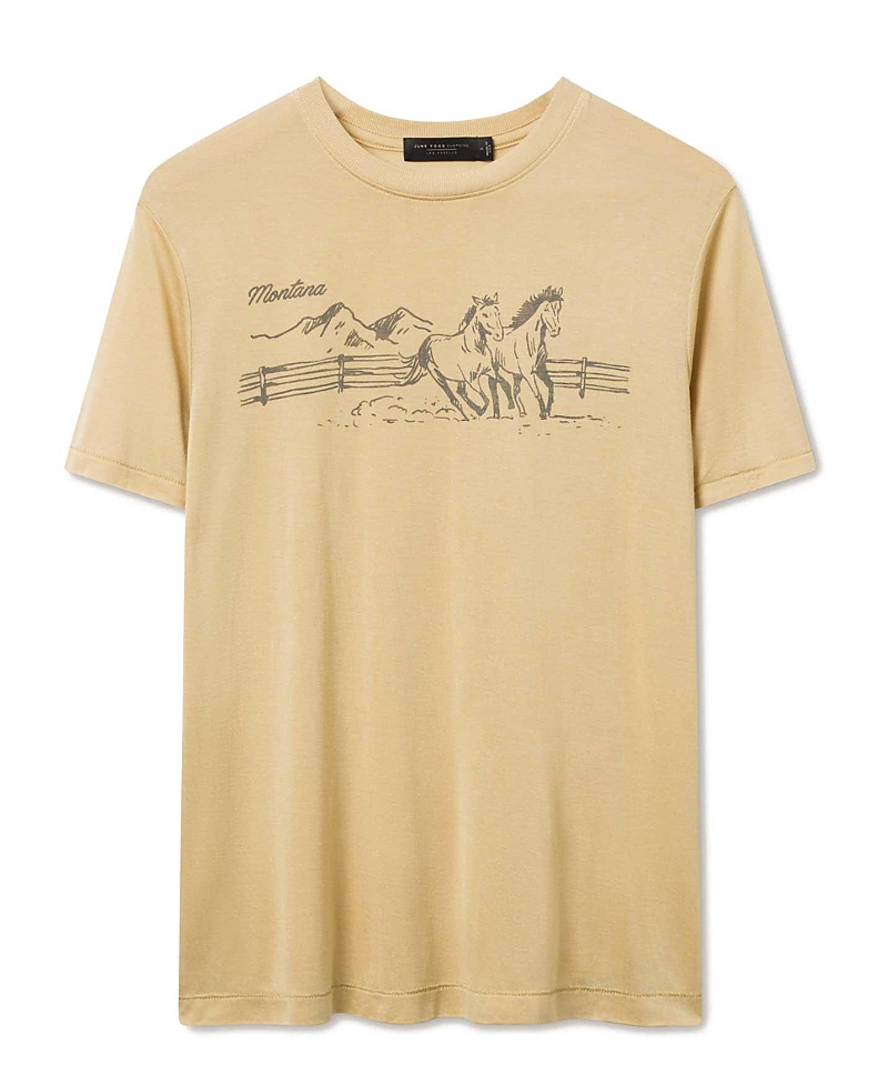 Junk Food Clothing Women's Montana Horses Vintage Tissue Tee