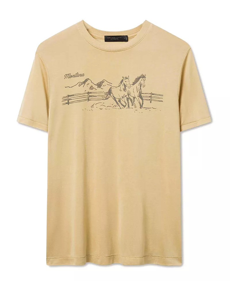 Junk Food Clothing Women's Montana Horses Vintage Tissue Tee