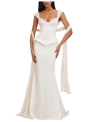 white formal dress near me Rrunsv Womens Party Women's Ruffle Sleeveless Bodycon Dresses Classy Pencil Curvy Party Evening Dress White,S Classic Vintage Lace Style Is Also Suitable For WomenS Cocktail Dress White Formal Dresses & Evening