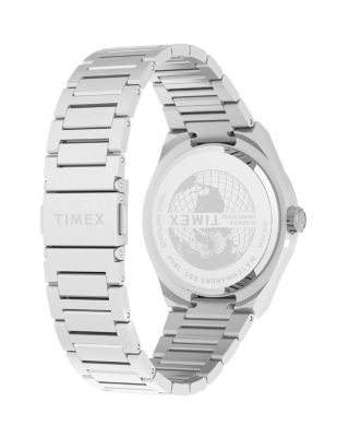 Q Timex&reg; Continental Day & Date Stainless Steel Bracelet Watch, 39mm
