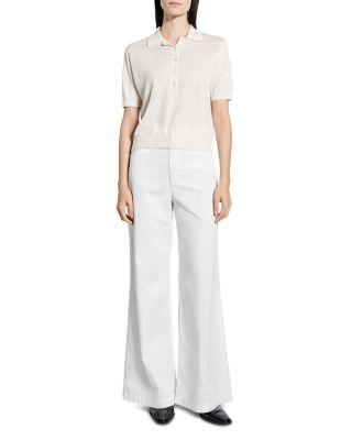 Semi Sheer Polo Top