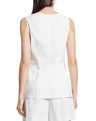 Boat Neck Sleeveless Top
