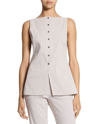 Boat Neck Sleeveless Top