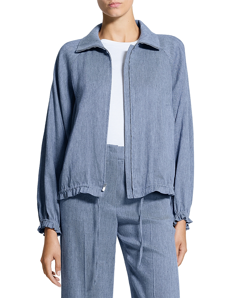 Theory Ruffled Denim Jacket