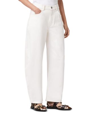 Sadie High Rise Barrel Jeans in Ecru White