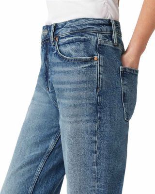 Ida High Rise Straight Jeans in Mid Indigo