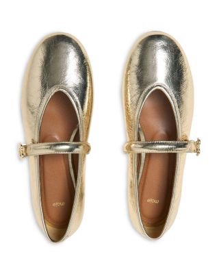 Women's Metallic Leather Ballet Flats