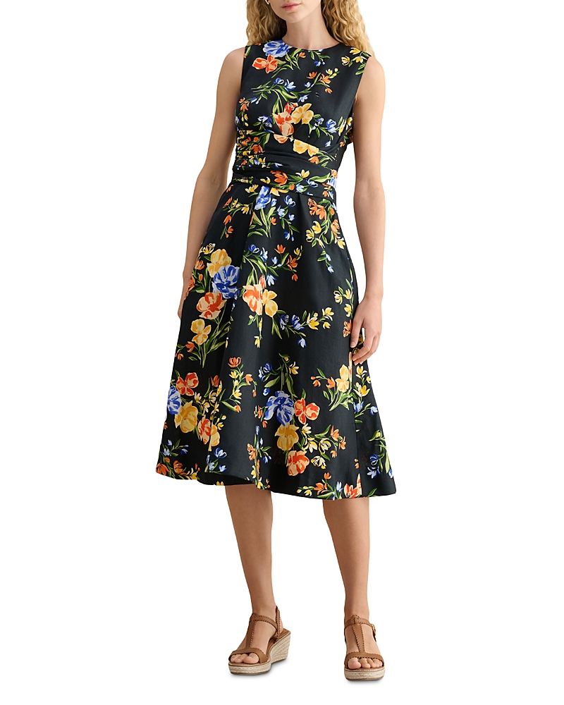 Hobbs London Twitchill Linen Midi Dress
