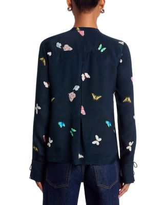 Arden Printed Pleated Blouse