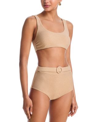 Enya Metallic Bikini Top & Danica Metallic Bikini Bottom