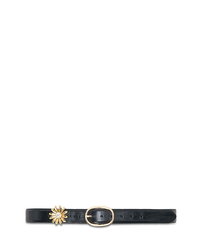 Maje Women's Removable Jewel Leather Belt
