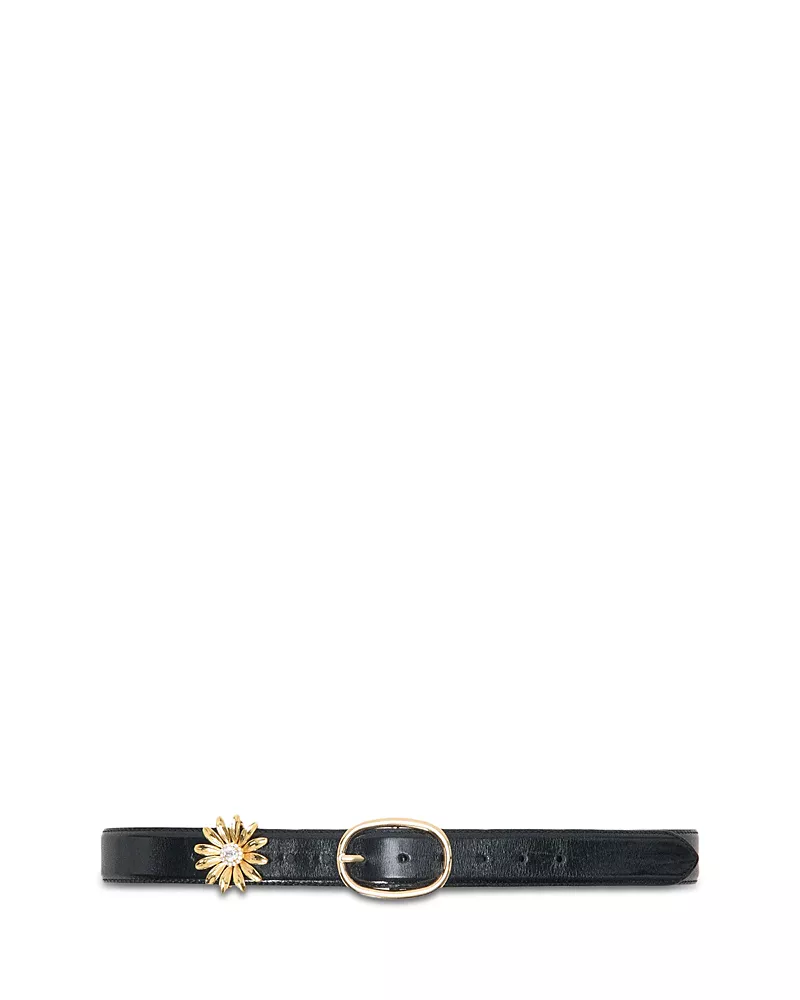 Maje Women's Removable Jewel Leather Belt
