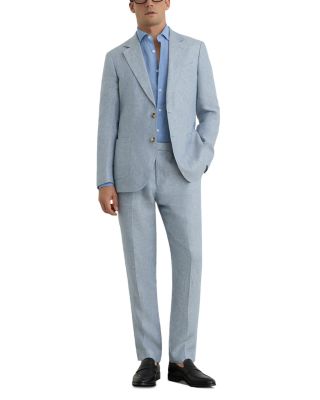 Atlantic Tailored Fit Linen Twill Suit Trousers