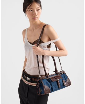 Bonnie Medium Denim and Leather Handbag
