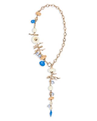 Mixed Charm Lariat Necklace