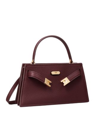 Lee Radziwell Mini Pebbled Leather Top Handle Bag 