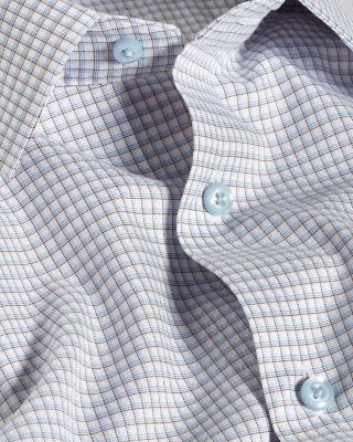 Trim Fit Dobby Check Dress Shirt