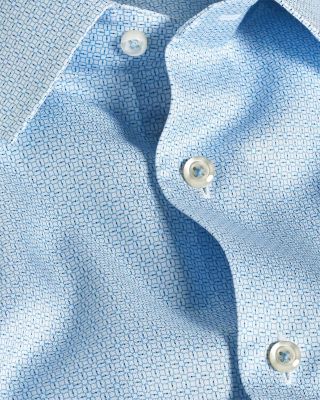 Trim Fit Geometric Print Dress Shirt