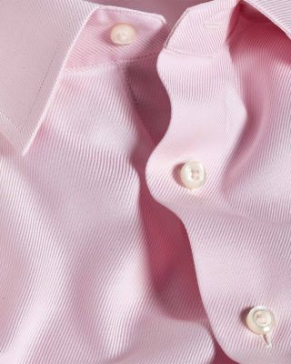 Trim Fit Stretch Twill Solid Dress Shirt