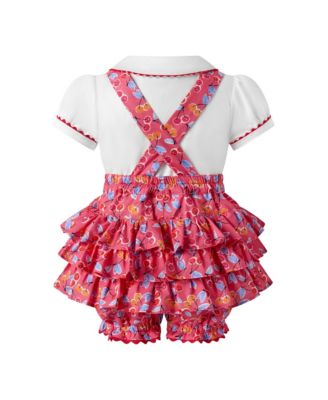 Girls' Cherry Dungaree and Blouse Set - Baby