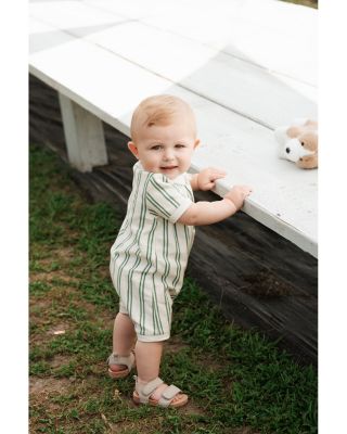 Boys' Striped Polo Romper - Baby 
