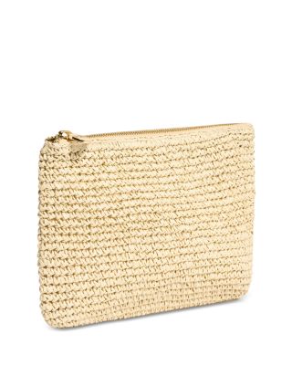 Small Raffia Flat Pouch 