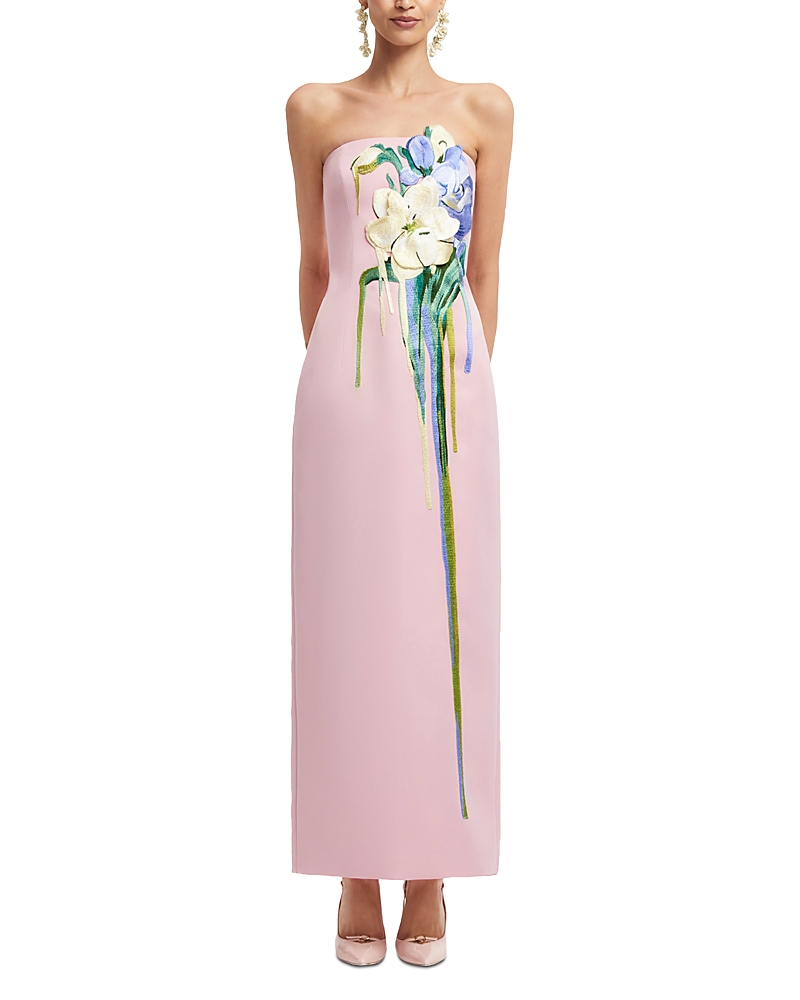 Leo Lin Rayna Embroidered Bustier Dress
