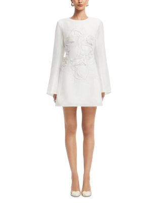 Suzanne Appliqu&eacute; Bell Sleeve Mini Dress