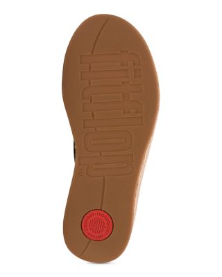 Women's Leather Espadrille Wedge Platform Sandals