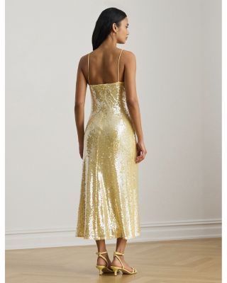 Sequined Sleeveless Cocktail Dress