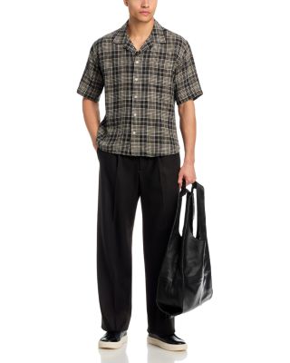 Plaid Seersucker Short Sleeve Shirt