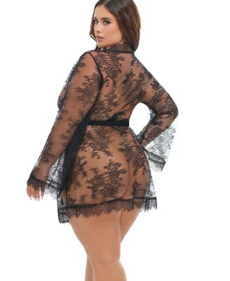  Curvy Amour Short Lace Robe