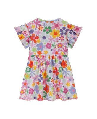  Girls' Printed Rib Dress - Little Kid